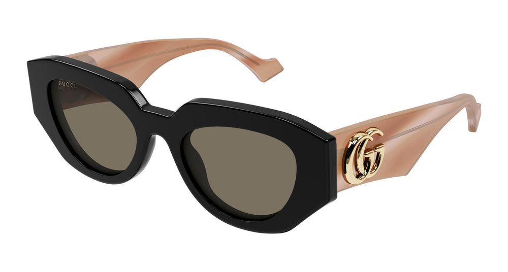 Gucci GG1421S Black Pink Logo Sunglasses