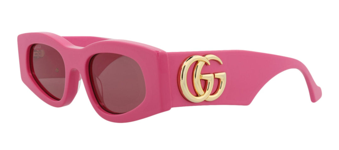 Gucci GG1754S Thick Rim Rectangle Sunglasses in Pink