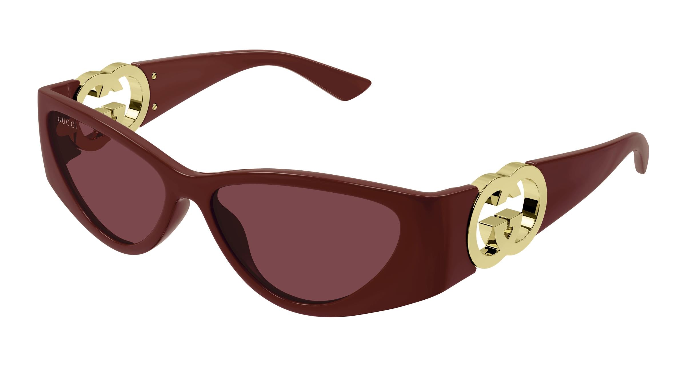 Gucci GG1824S Cat Eye Sunglasses in Burgundy – Designer Daydream
