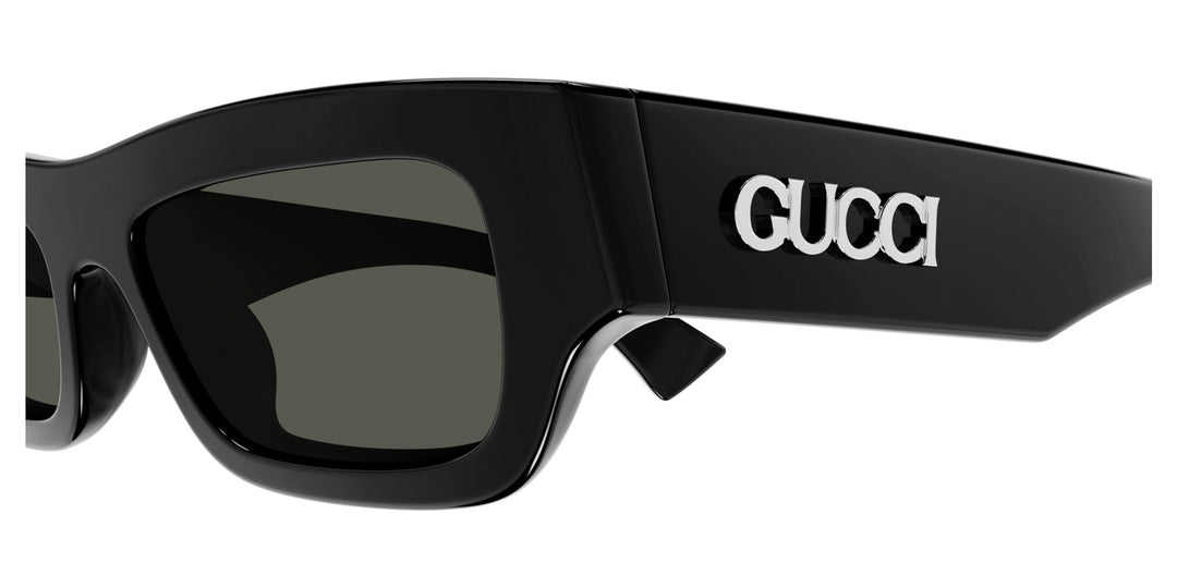 Gucci GG1839S Miami Black Slim Logo Sunglasses
