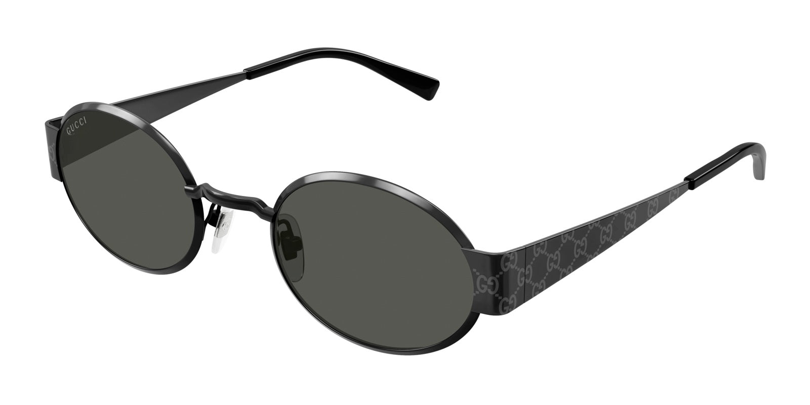 Gucci GG1854S Ruthenium Oval Sunglasses | Designer Daydream