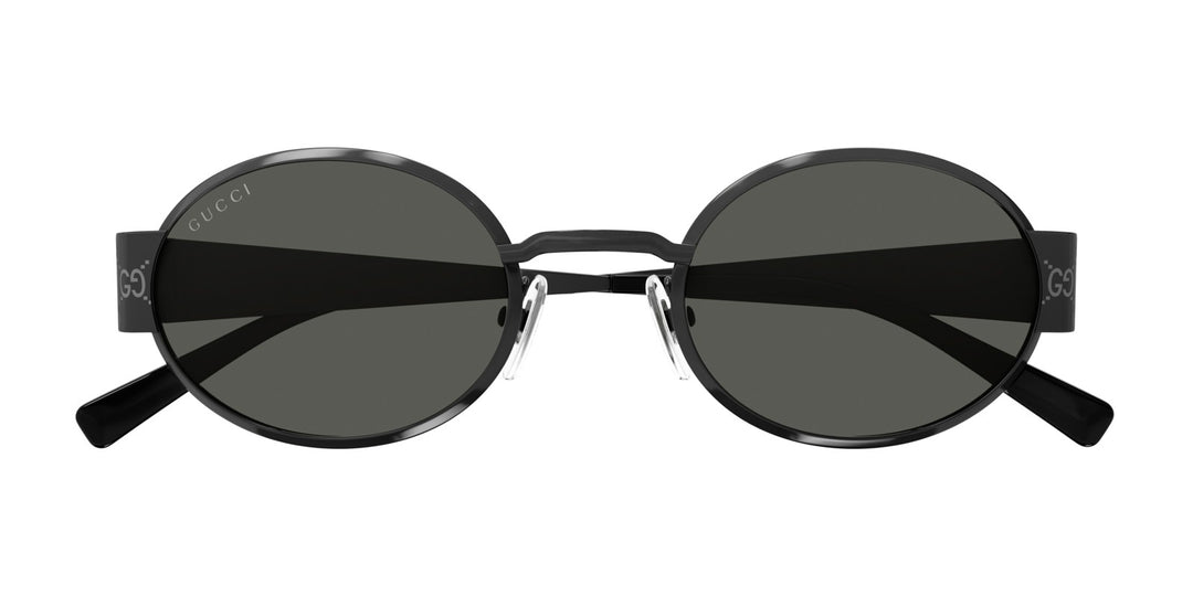 Gucci GG1854S Ruthenium Oval Sunglasses