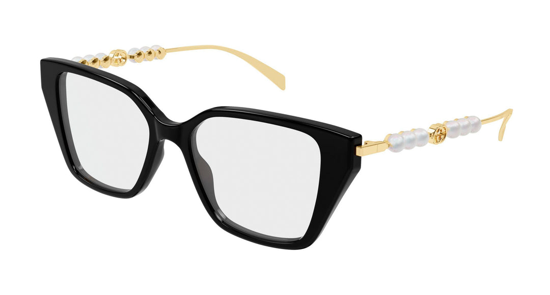 Gucci GG1969O Cat Eye Pearl Frames in Black Gold