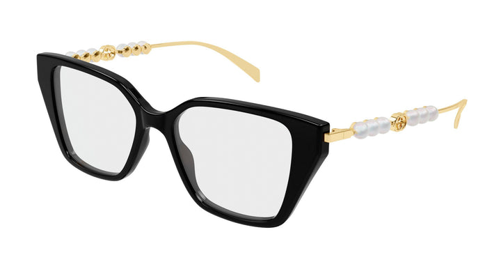 Gucci GG1969O Cat Eye Pearl Frames in Black Gold