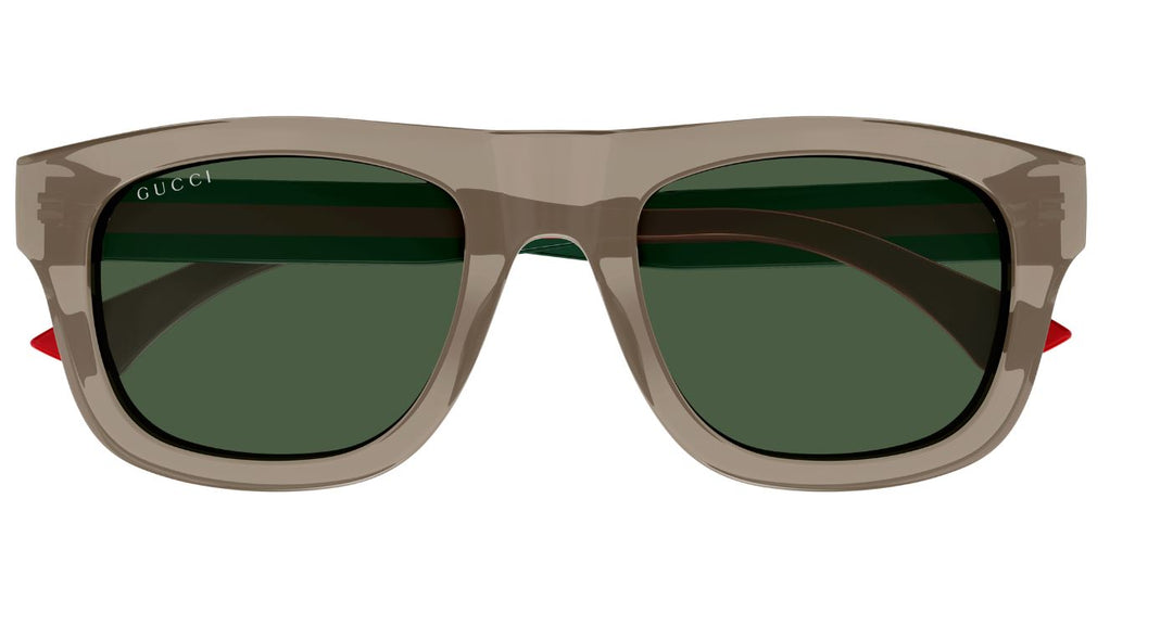 Gucci GG1991S Transparent Brown Striped Temple Unisex Sunglasses