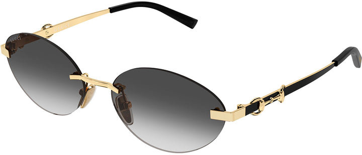 Gafas de sol extragrandes Gucci GG0817S con lentes grises 