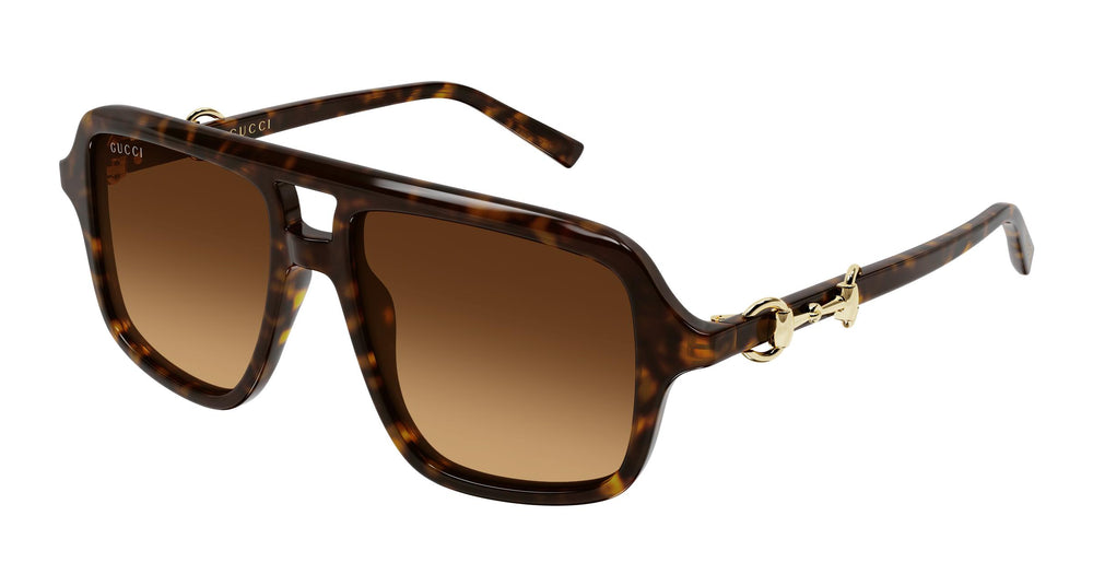 Gucci GG1220S Gafas de sol de aviador con monograma verde