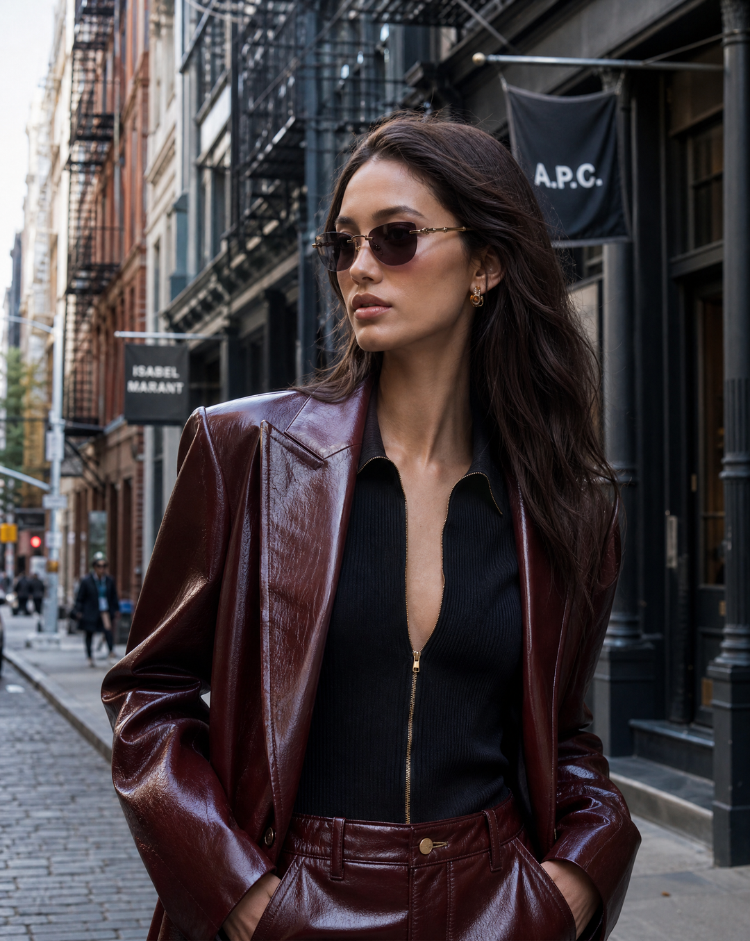 Gafas de sol extragrandes Gucci GG0817S con lentes grises 