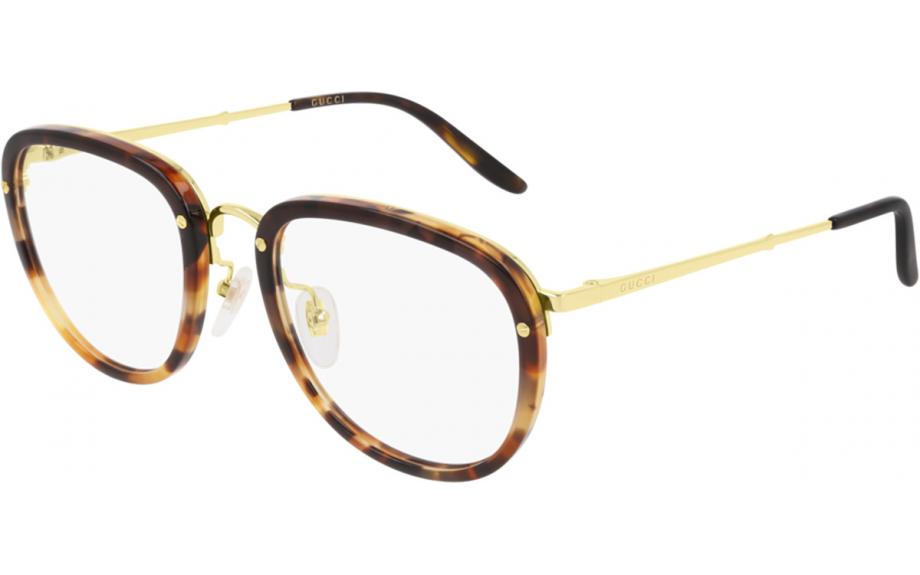 Gucci GG0675O Round Metal Eyeglasses Frames in Havana Brown