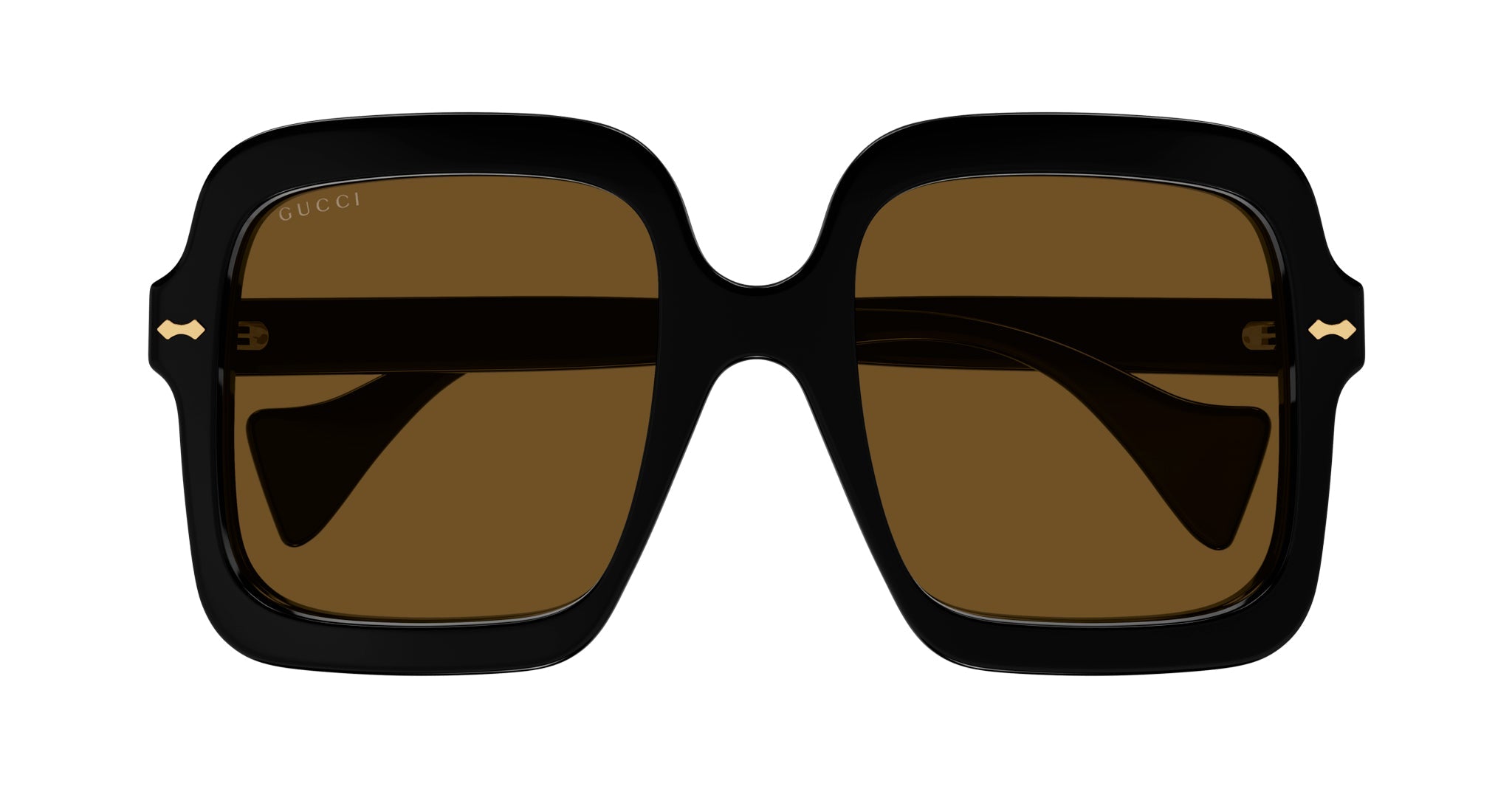GUCCI スクエアサングラス ブラック/ゴールド Gucci GG2170S Square Sunglasses | Fashion Eyewear