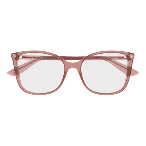 Monturas de anteojos estilo ojo de gato cuadrados desnudos Gucci GG0026O
