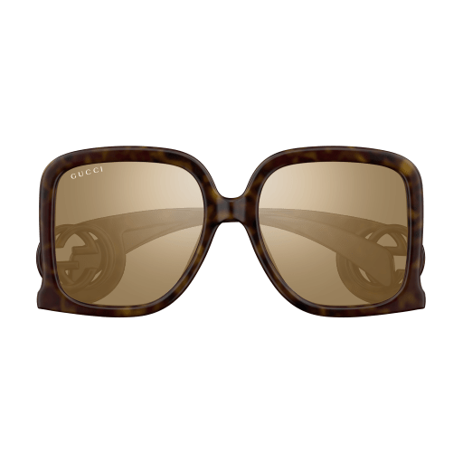 Gucci GG1326S Oversized Square Sunglasses in Brown Mirror