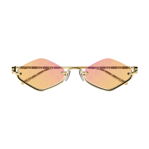 Gucci GG1604S Half Rim Sunglasses in Orange Logo Lens