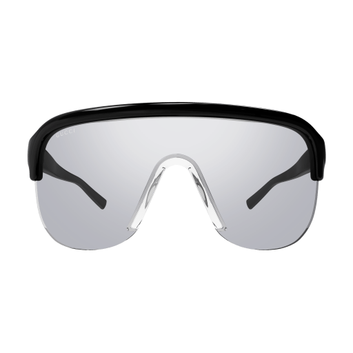 Gucci GG1645S Black Silver Mirror Shield Sunglasses
