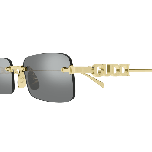 Gucci GG1808S Rimless Sunglasses in Grey Mirror