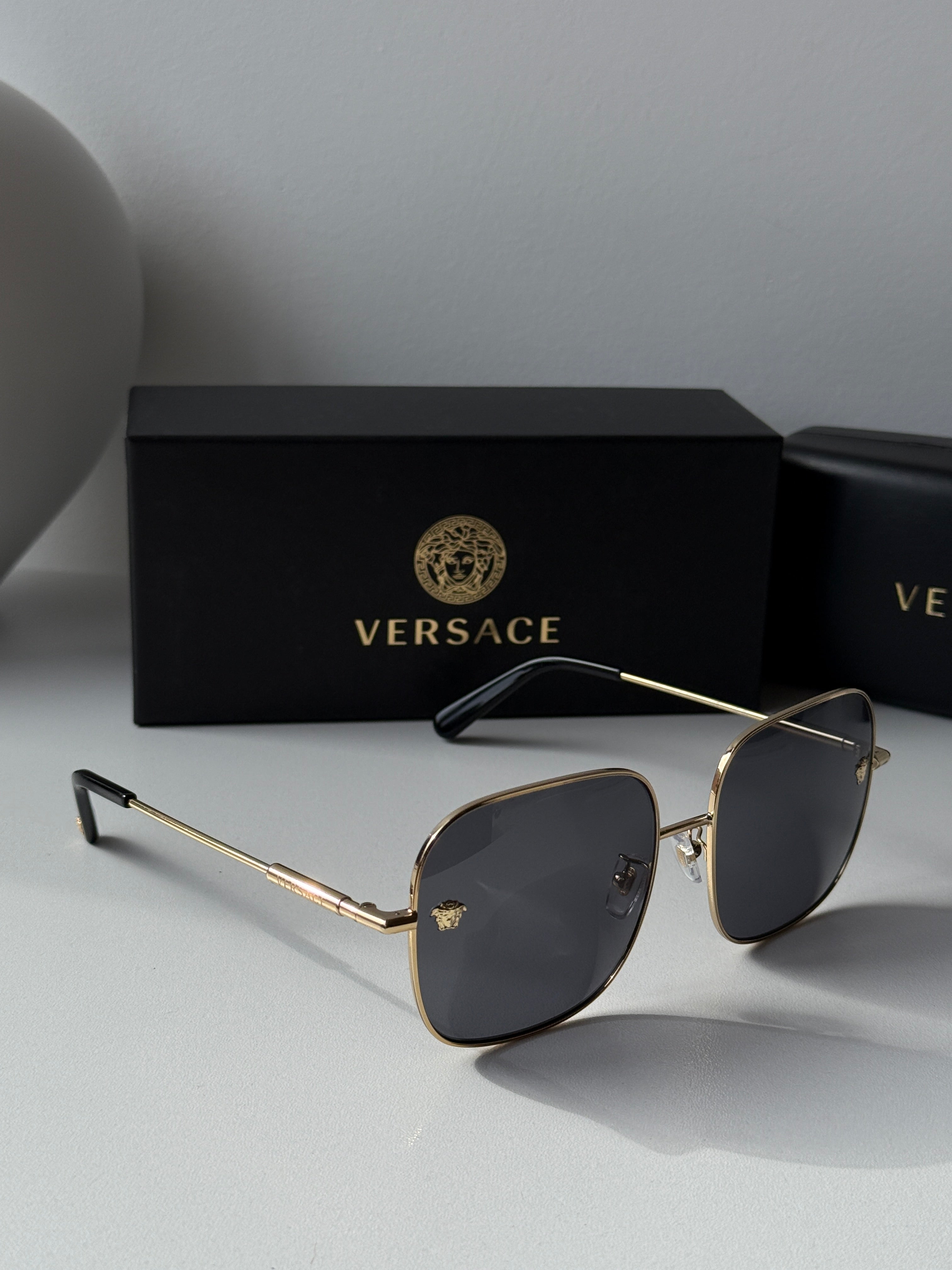 Versace VE2246-D Sunglasses in Gold Grey – Designer Daydream