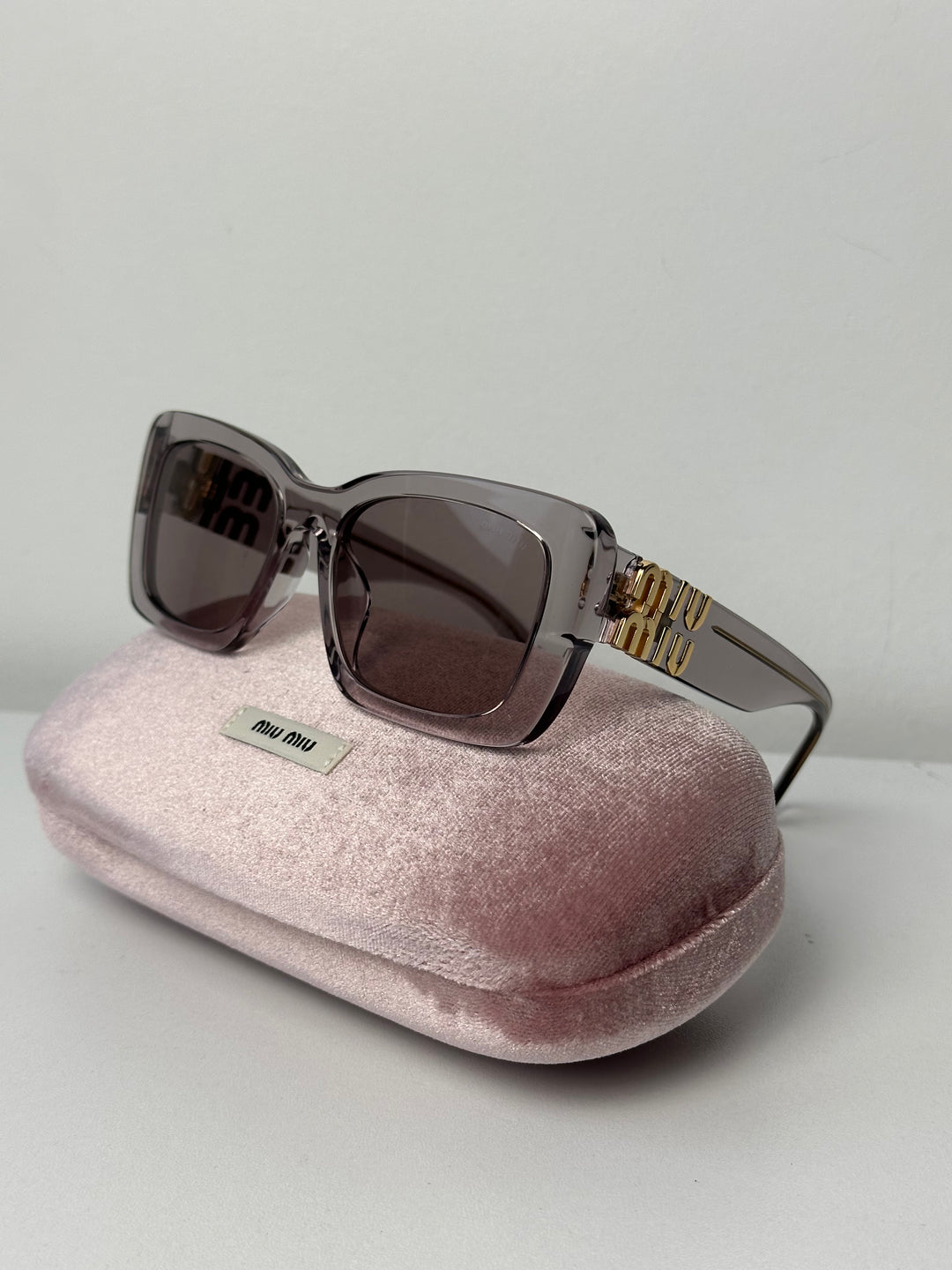 Miu Miu MU07YS Purple Transparent Sunglasses