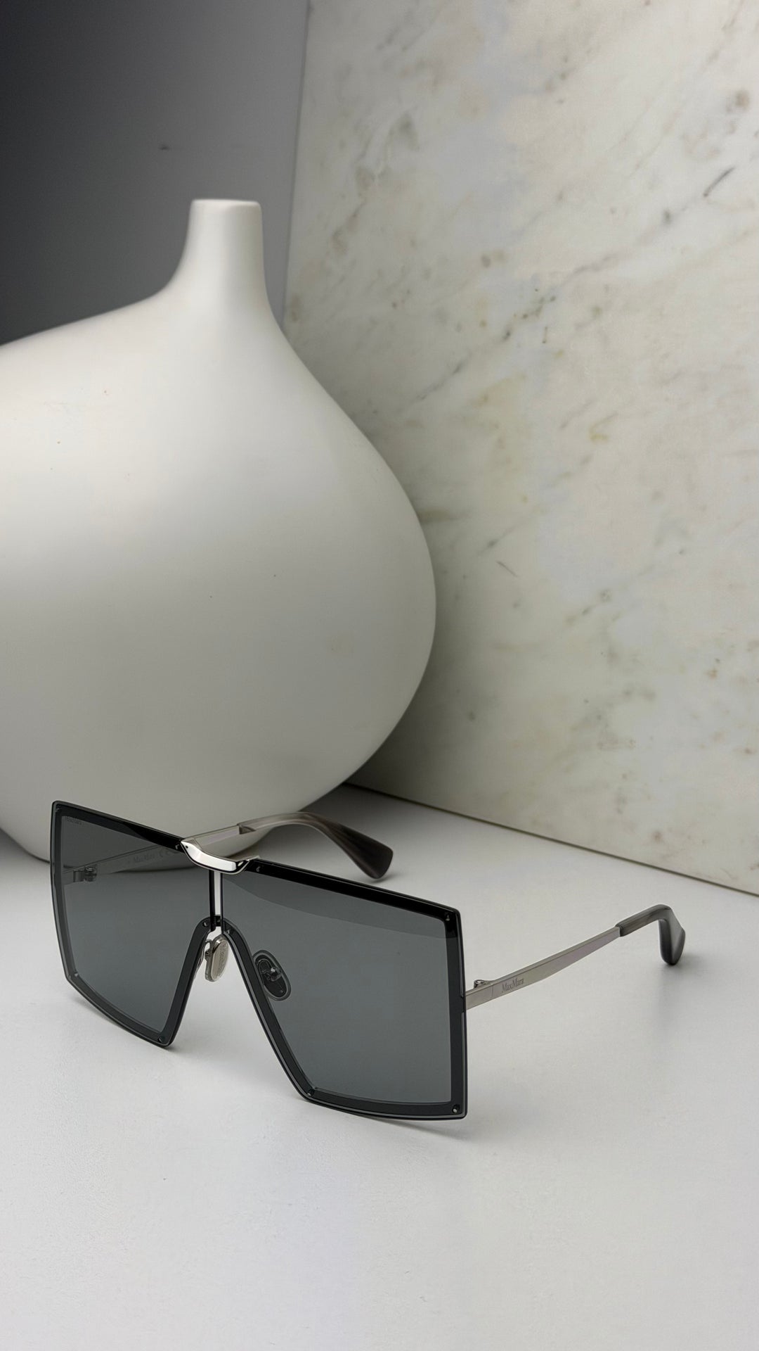 Max Mara MM0117 Sunglasses in Palladium Smoke
