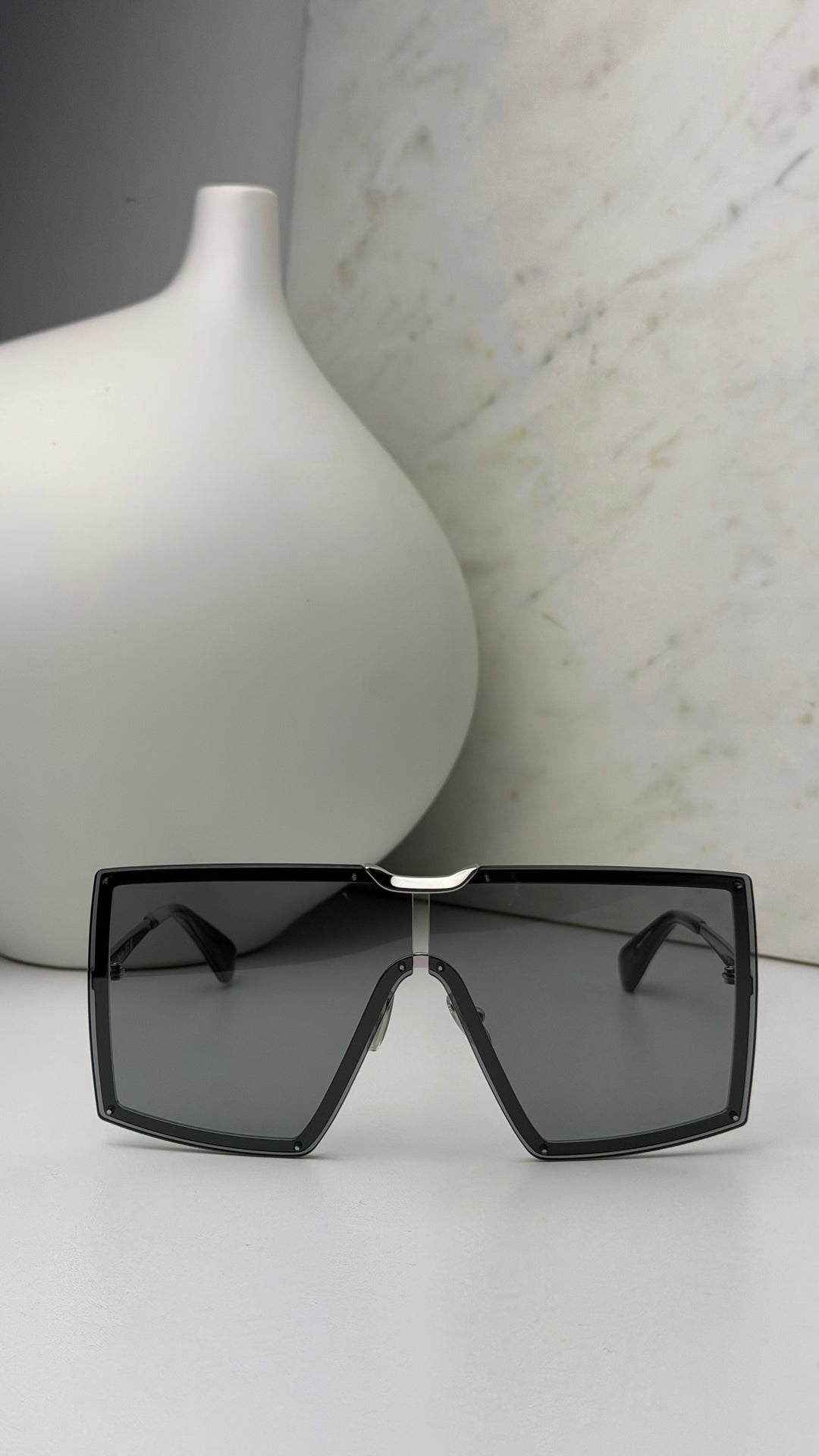 Max Mara MM0117 Sunglasses in Palladium Smoke
