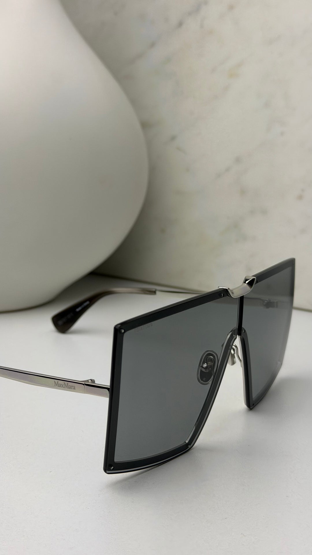 Max Mara MM0117 Sunglasses in Palladium Smoke