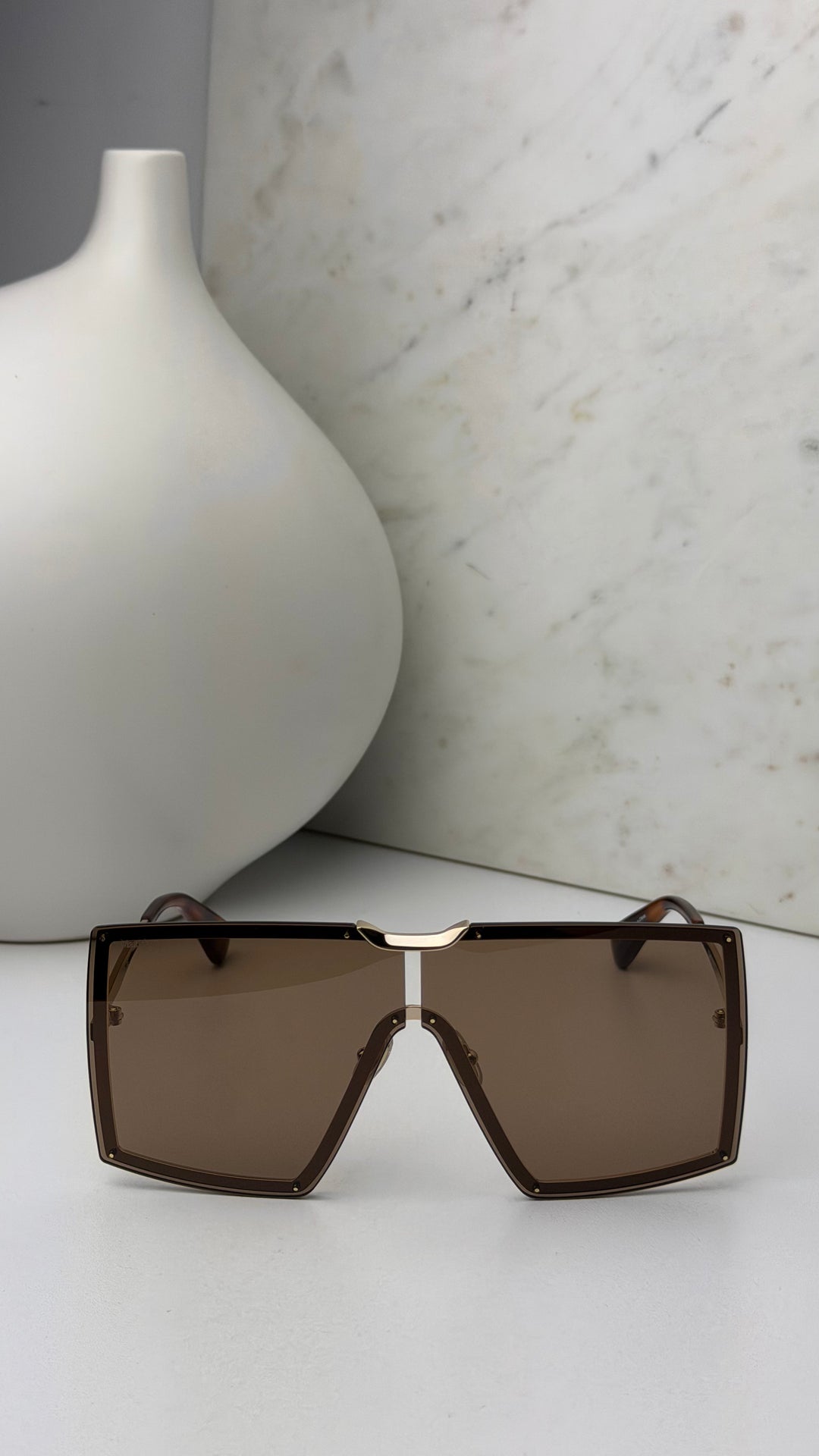 Max Mara MM0117 Sunglasses in Gold Brown