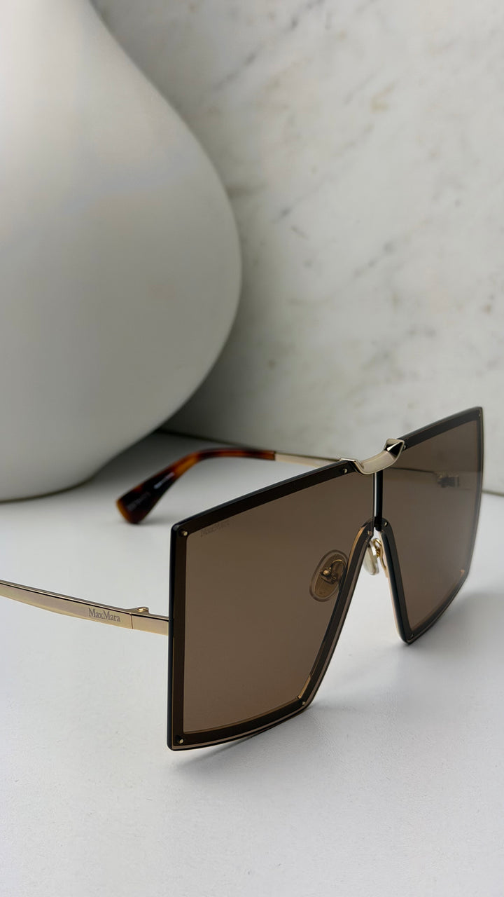 Max Mara MM0117 Sunglasses in Gold Brown