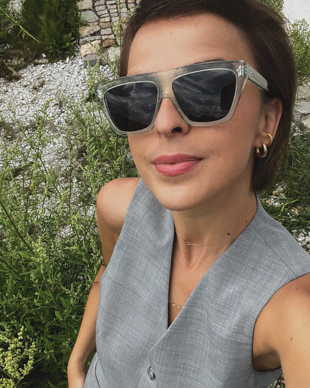 Celine CL4005FN Gafas de sol Marta marrones