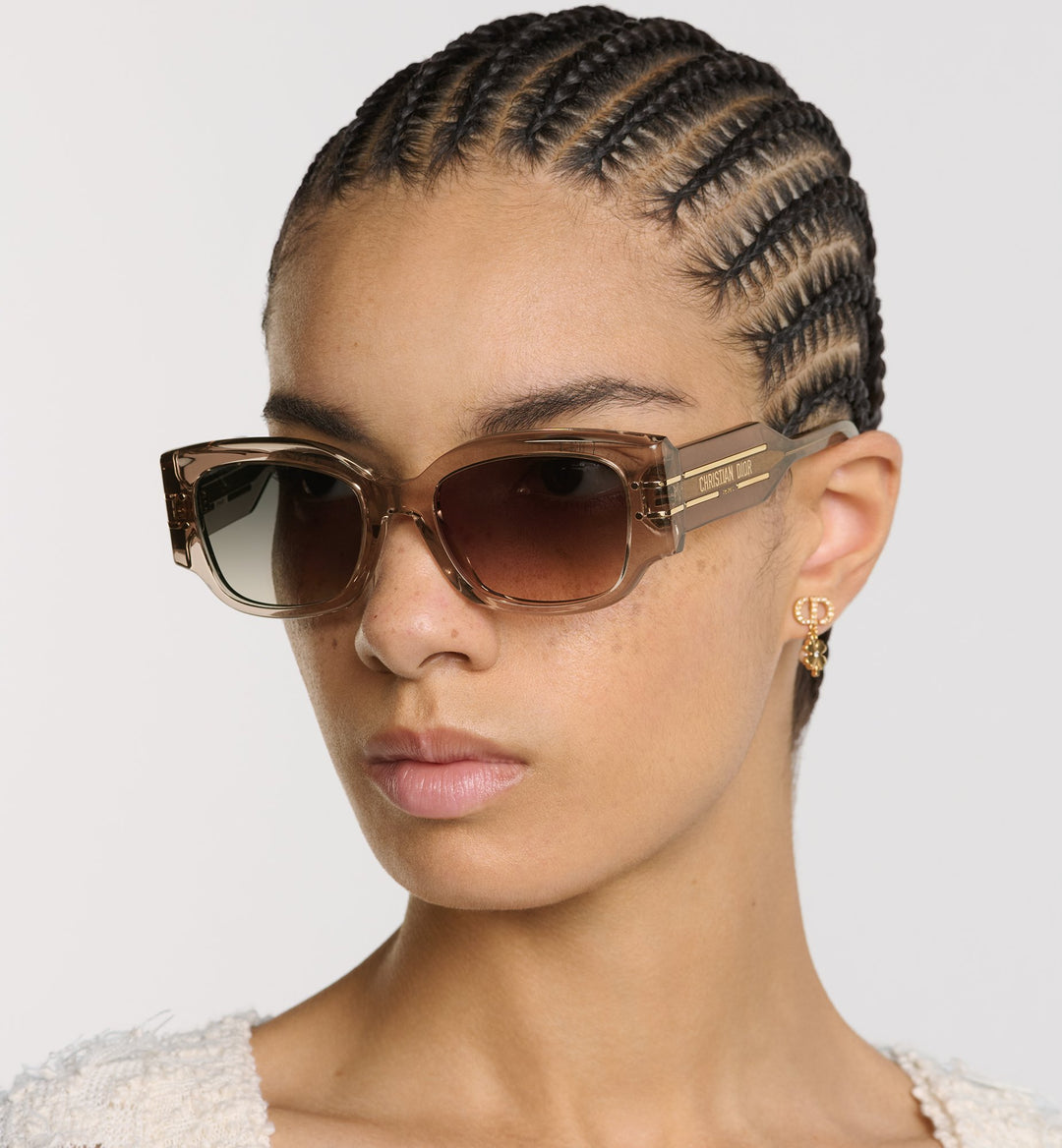 Dior Signature S13I Sunglasses in Transparent Pink