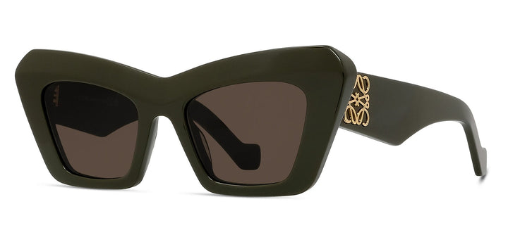 Loewe LW40036I Thick Rim Cat Eye Sunglasses in Green