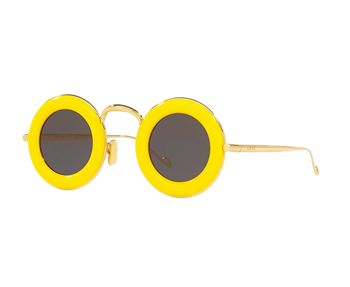 Loewe LW40084U Round Sunglasses in Yellow