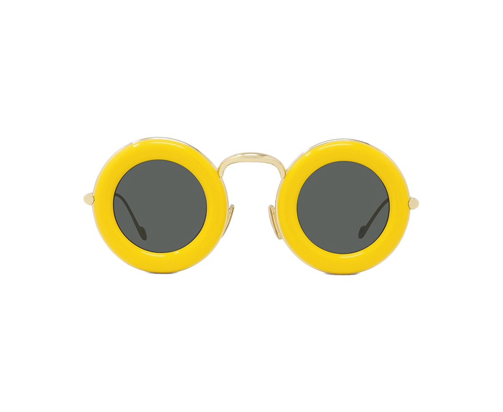 Loewe LW40084U Round Sunglasses in Yellow