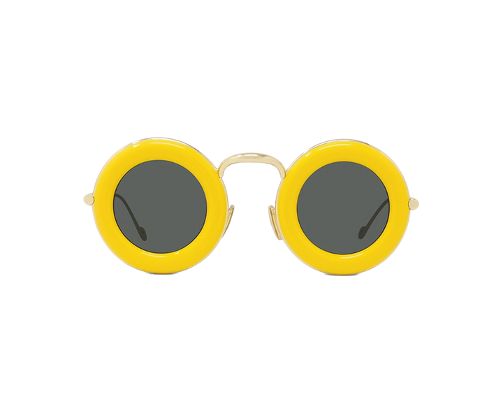 Loewe LW40084U Round Sunglasses in Yellow