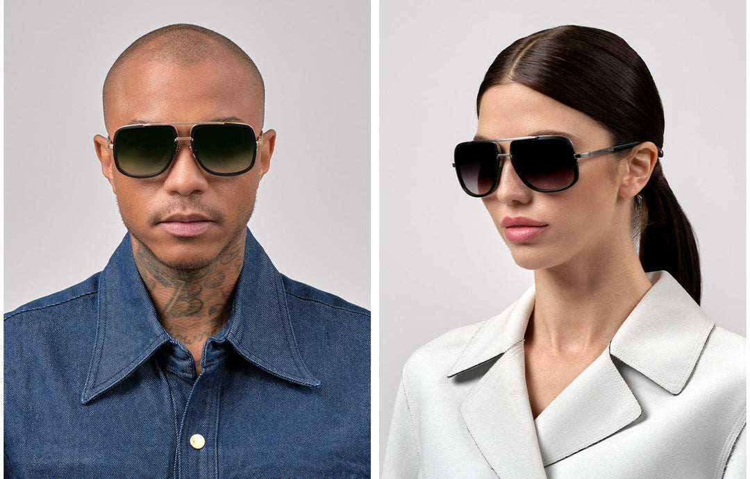 Gafas de sol Dita Mach One F Aviator en oro negro