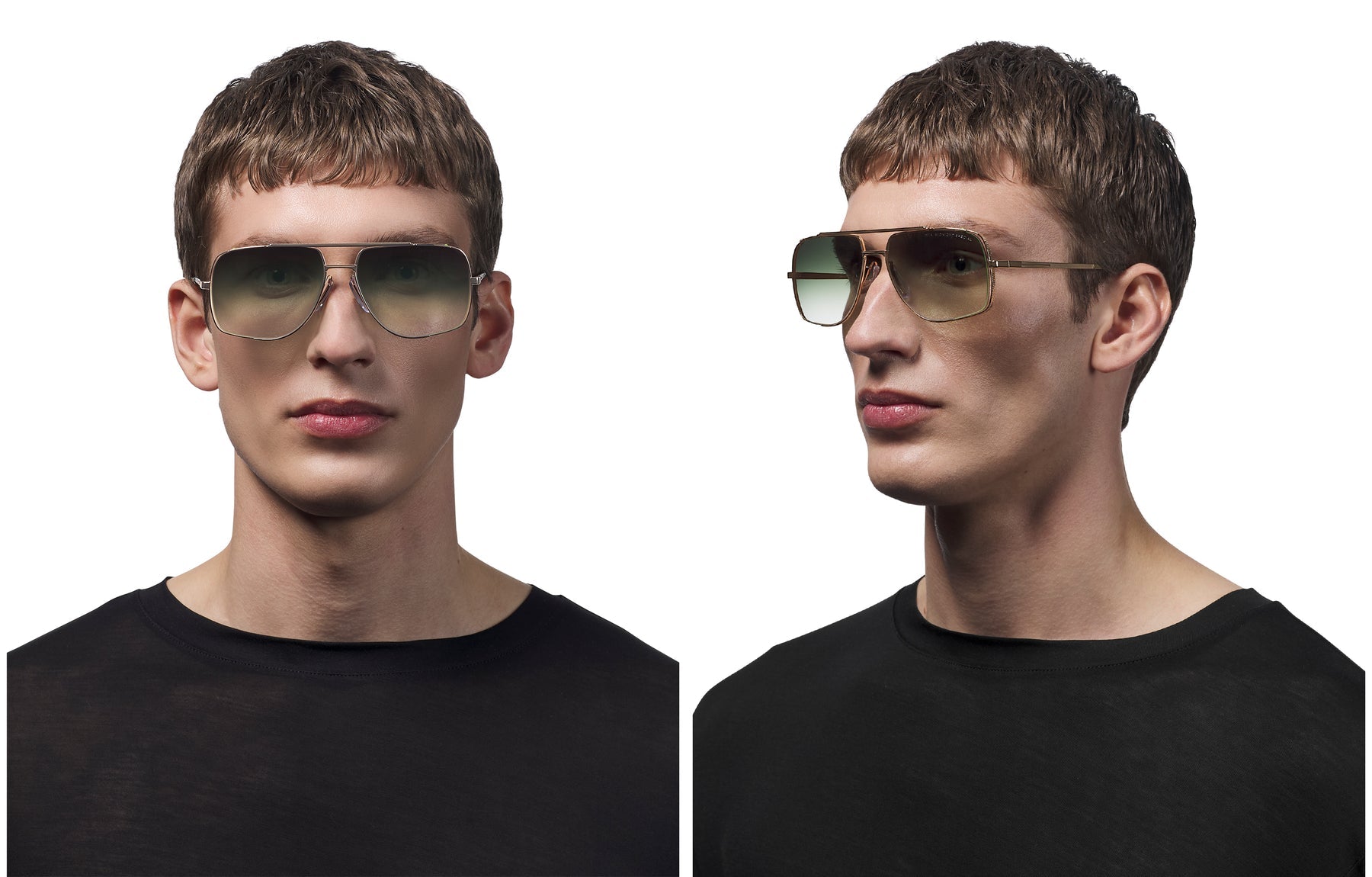 ディメンションオー Dita Midnight Special Aviator Sunglasses in Gold Green – Designer