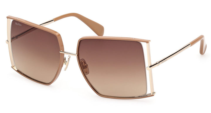 Max Mara MM0120 Oversized Sunglasses in Beige