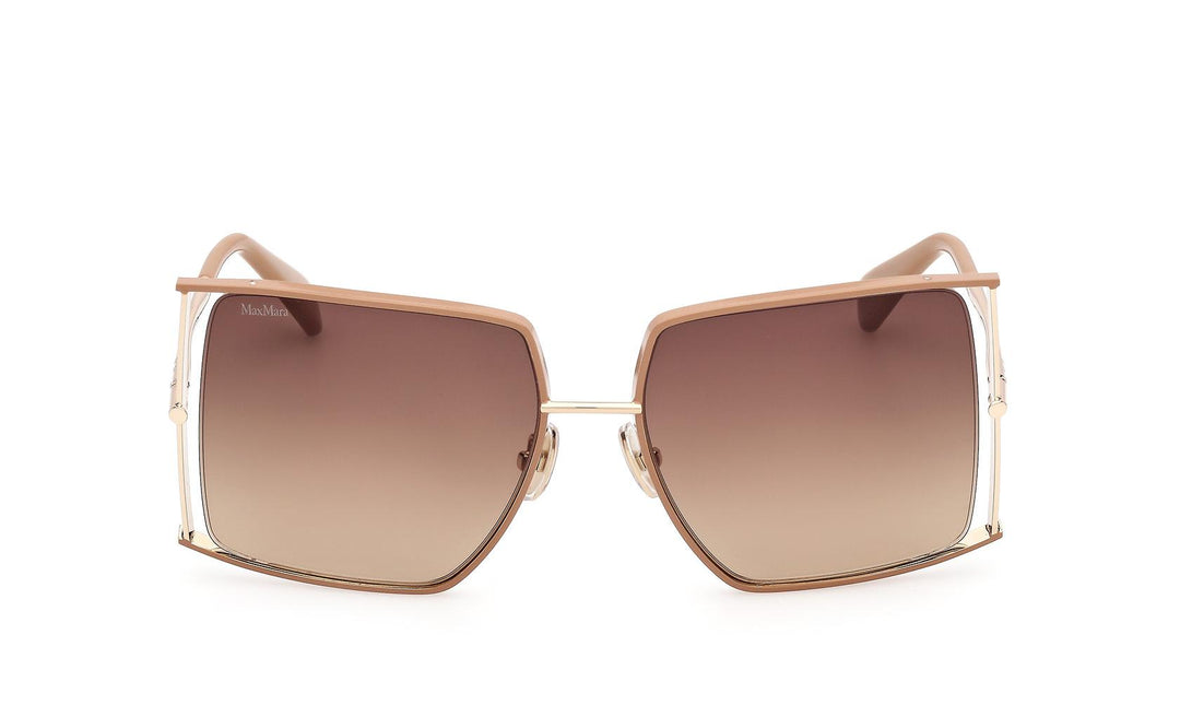 Max Mara MM0120 Oversized Sunglasses in Beige