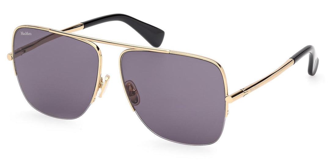 Max Mara MM0121 Aviator Sunglasses in Gold Blue