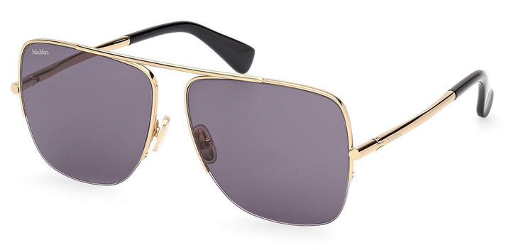 Max Mara MM0121 Aviator Sunglasses in Gold Blue