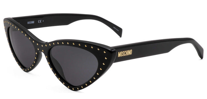 Moschino MOS006/S Black Studded Cat Eye Sunglasses