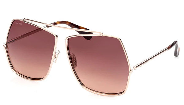Max Mara MM0006/S Elsa Oversized Sunglasses in Gold Brown