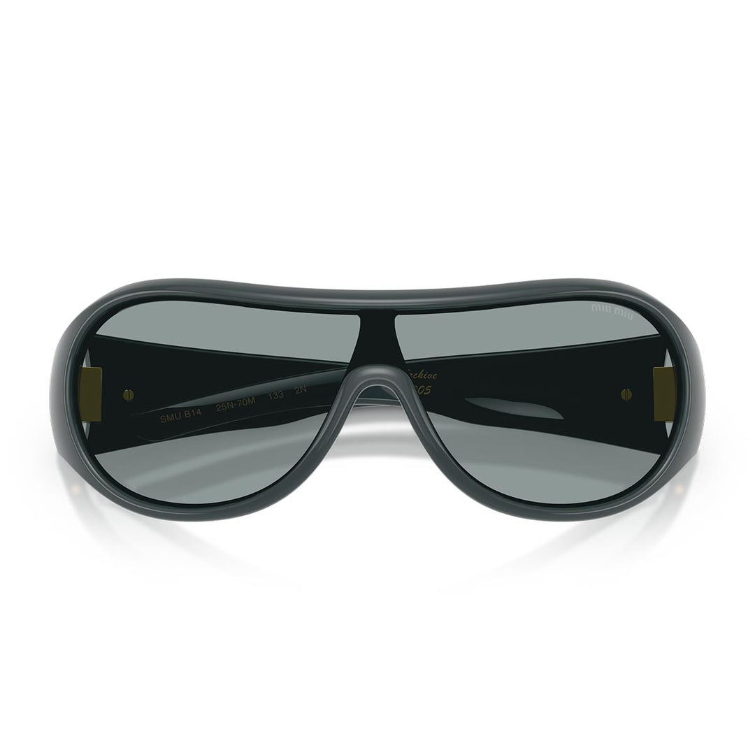Miu Miu MU B14SU Grey Shield Wrap Sunglasses