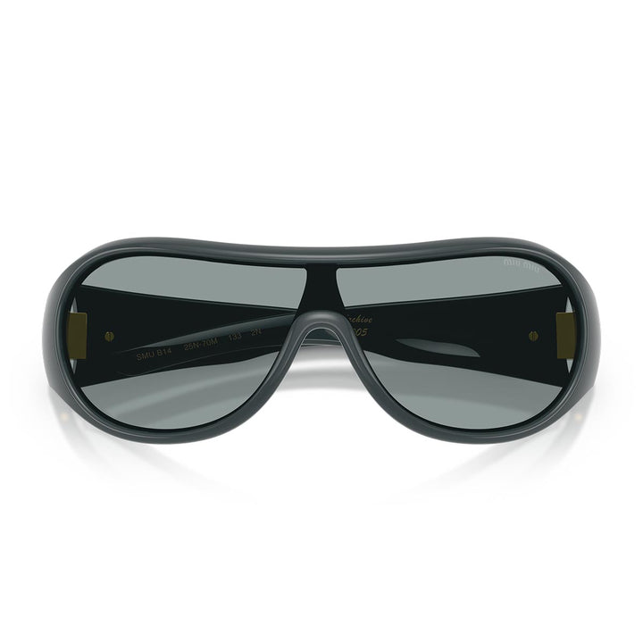 Miu Miu MU B14SU Grey Shield Wrap Sunglasses