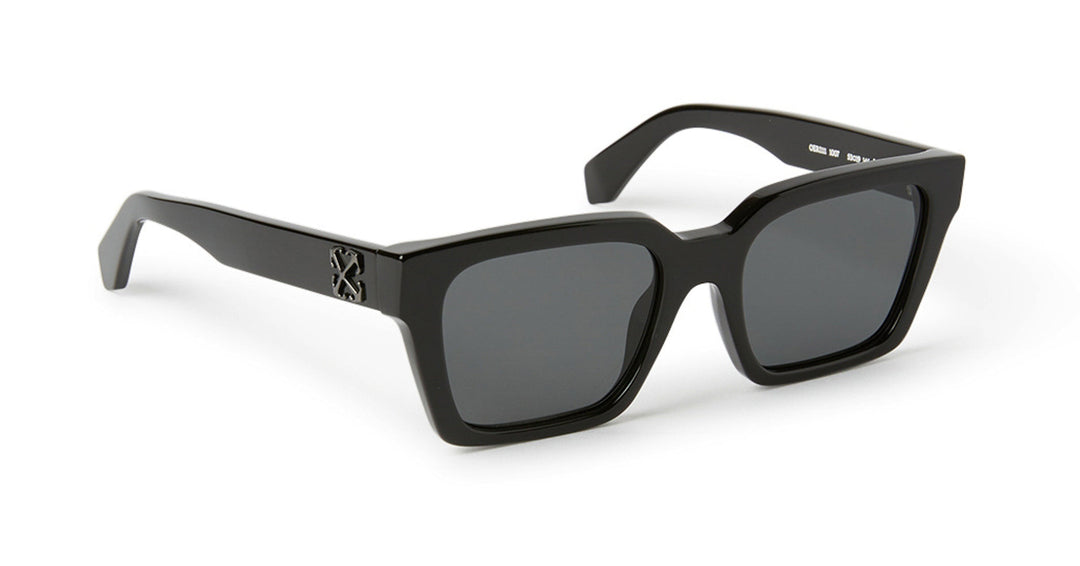Off White Branson sunglasses, black full frame with dark lenses