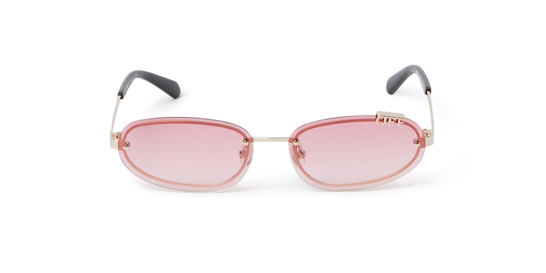 Off White Miami Oval Rimless Sunglasses in Red Tint