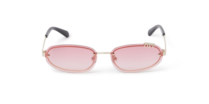 Off White Miami Oval Rimless Sunglasses in Red Tint