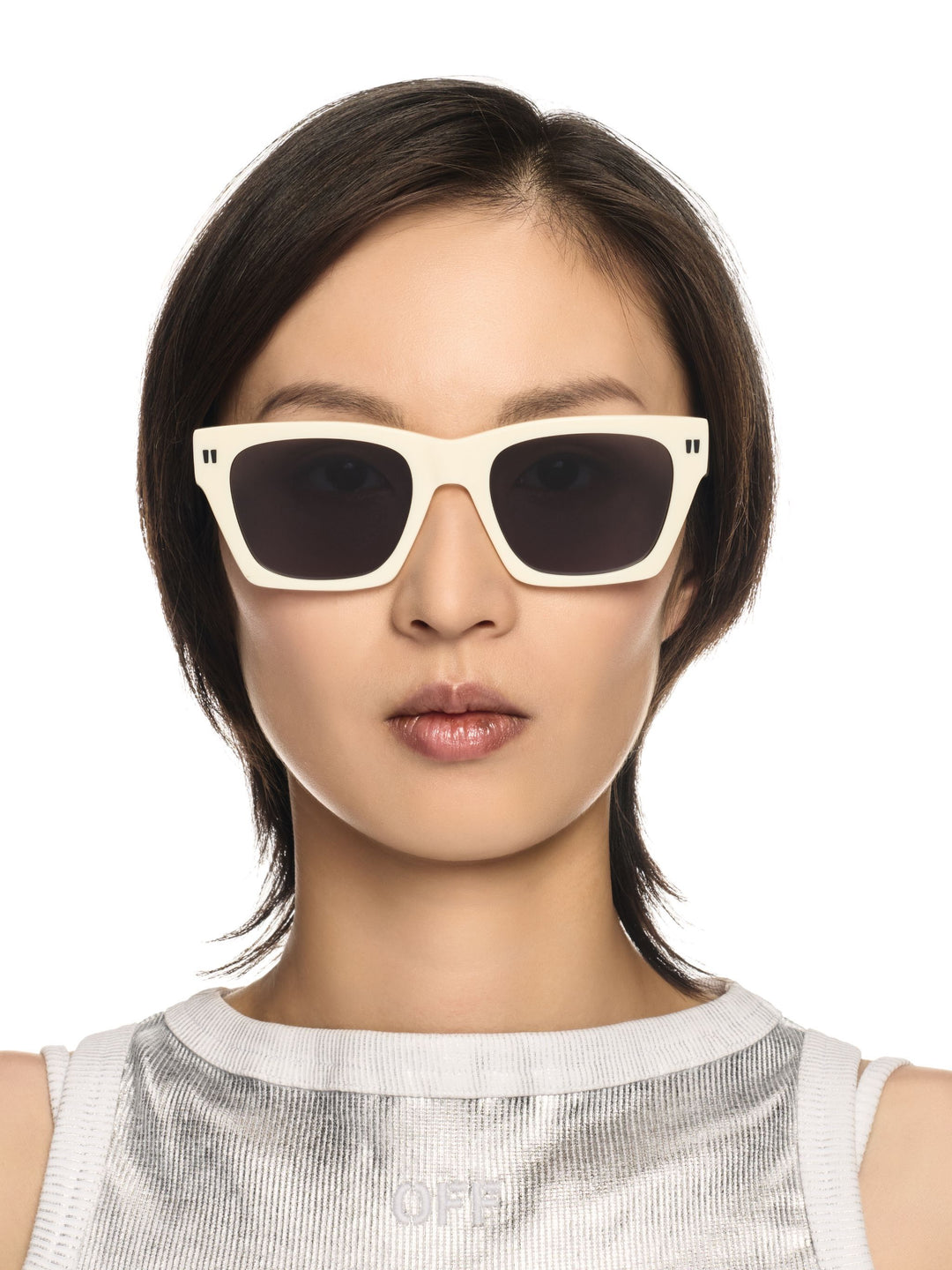 Off White Valdez Sunglasses in White