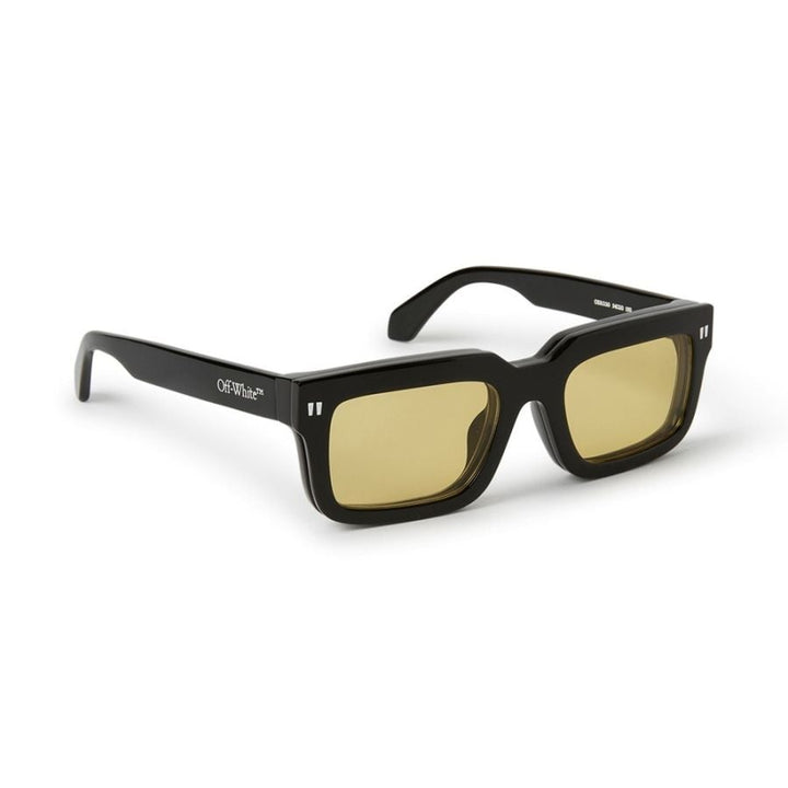 Off White Clip On 2 Sunglasses in Black Yellow