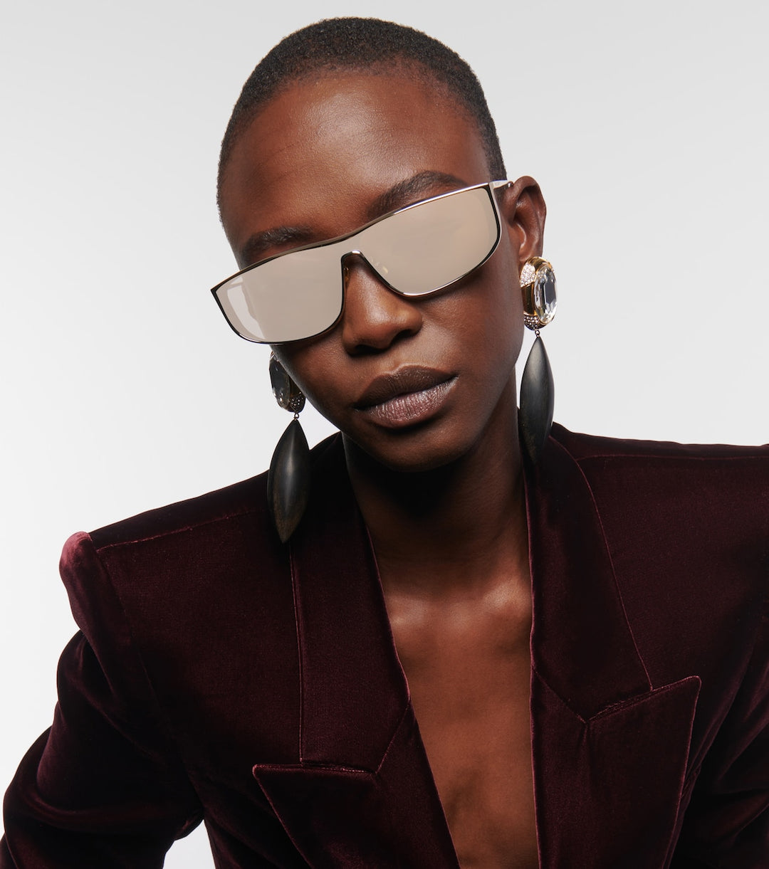 Saint Laurent Luna SL605 Sunglasses in Silver Mirror – Designer