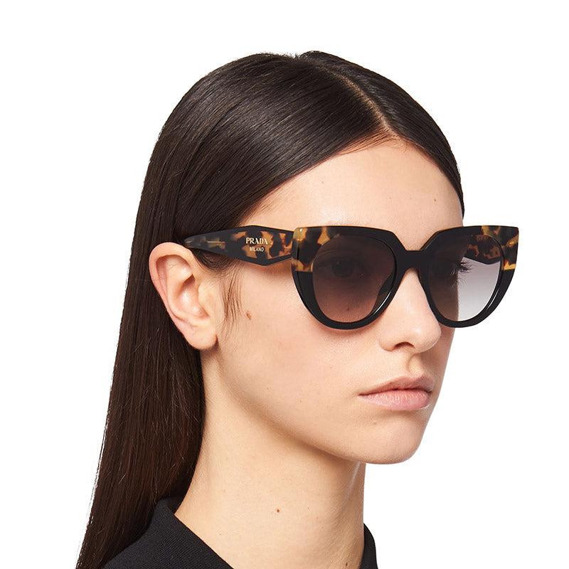 Prada PR14WS Oversized Sunglasses in Tortoise Black