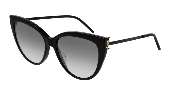 Saint Laurent SLM48S_A/K gafas de sol estilo ojo de gato en negro